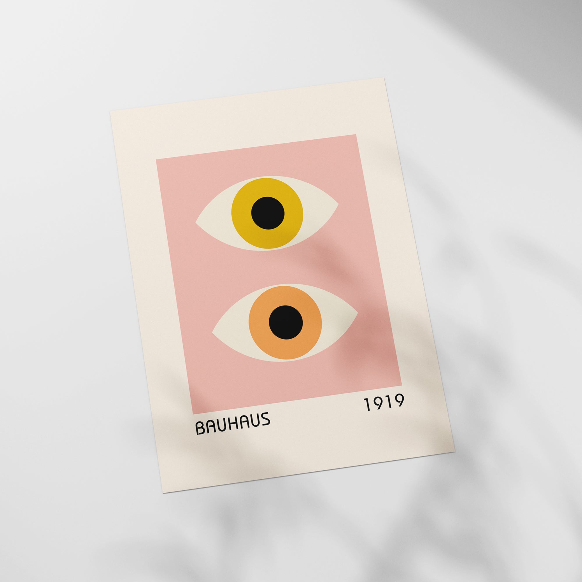 a piece of paper with a picture of two eyes on it