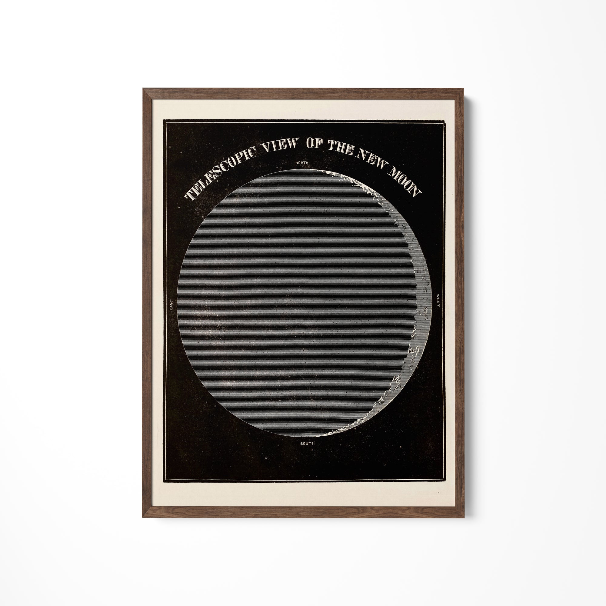 a black and white picture of a half moon