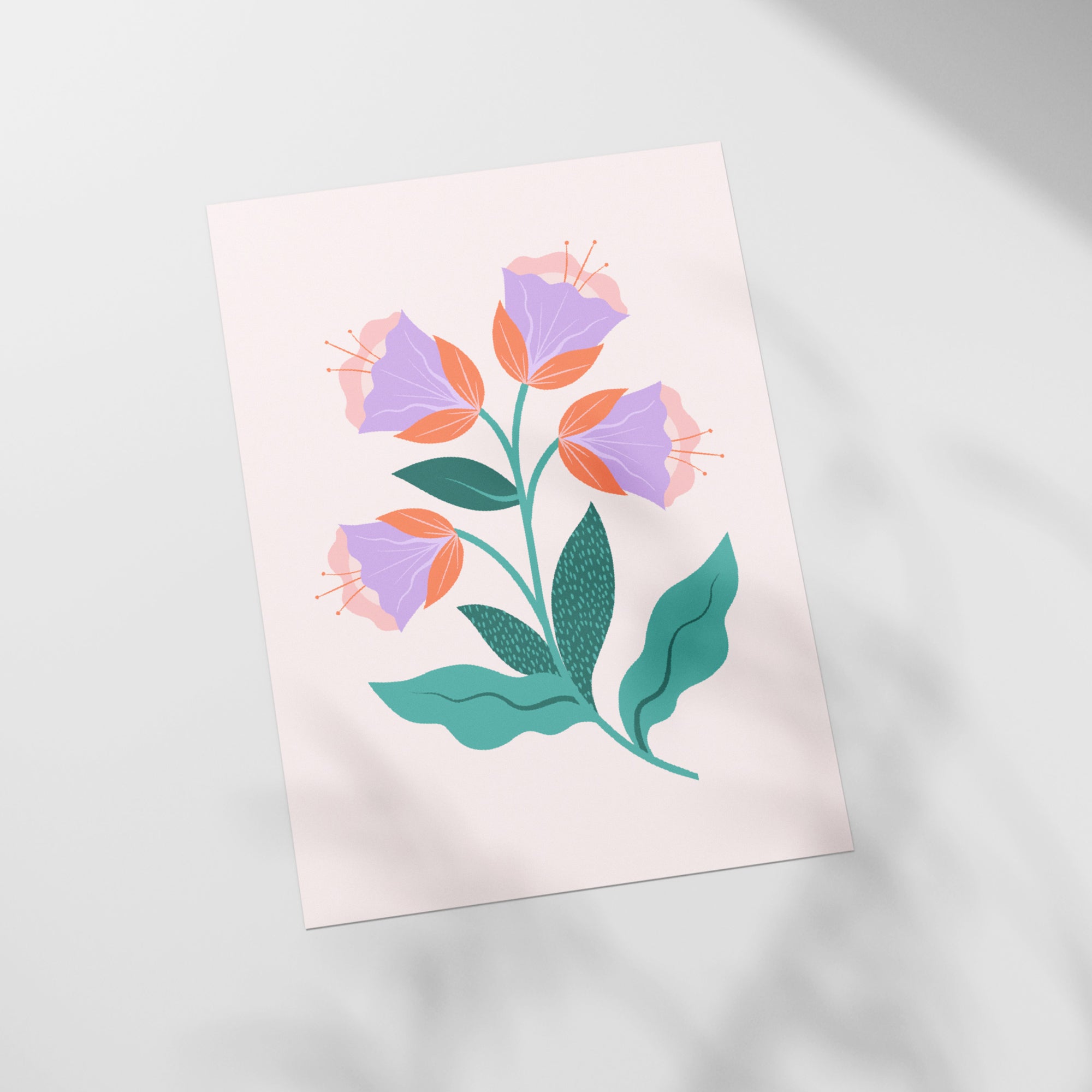 a picture of a flower on a piece of paper