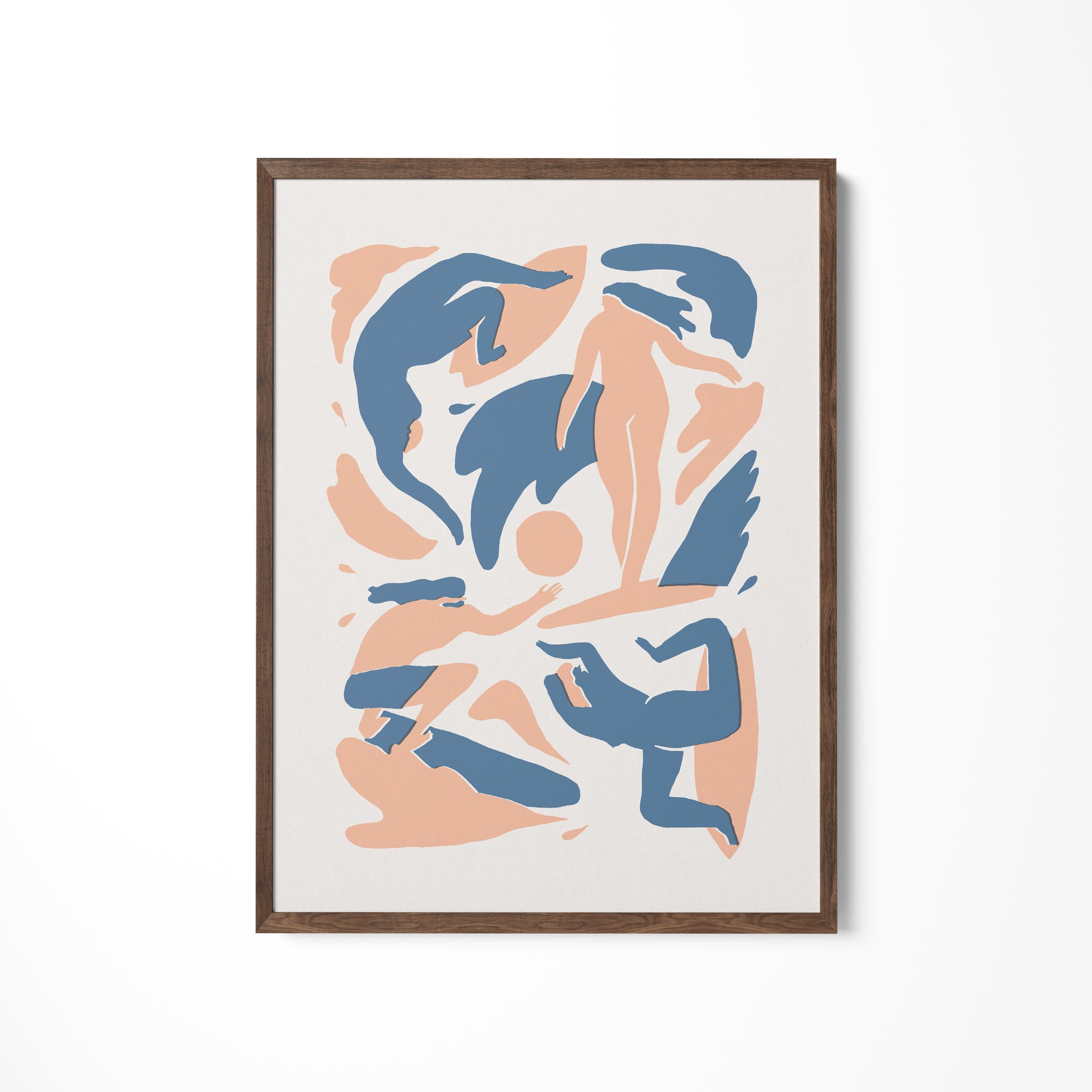 a painting hanging on the wall of a room