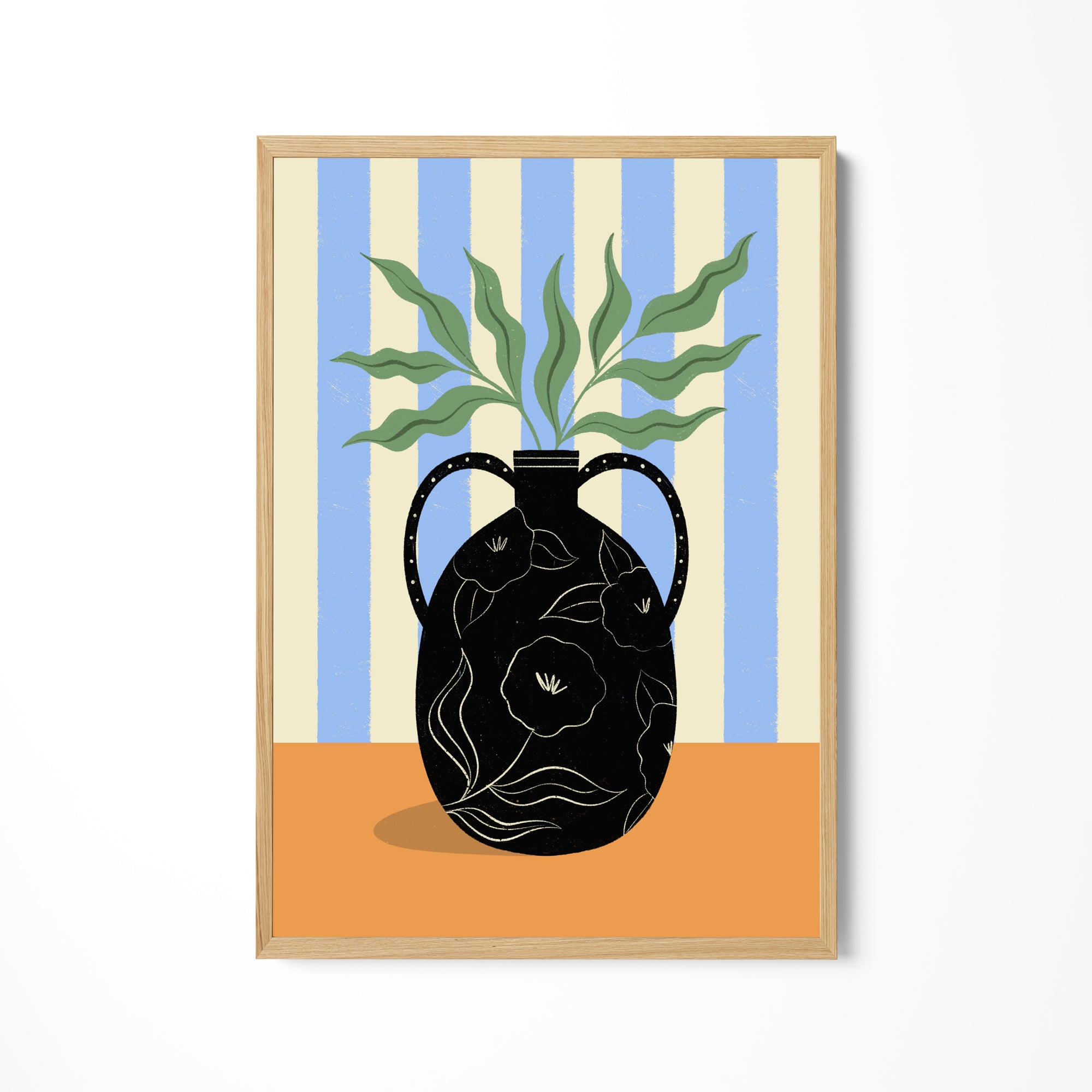 a picture of a vase with a plant in it