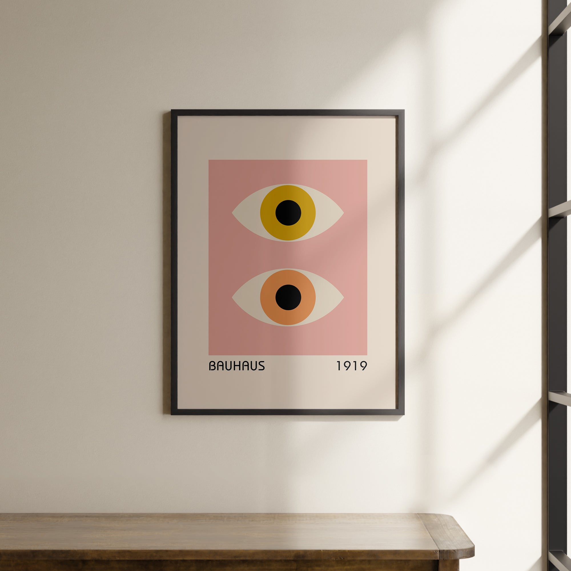 a picture hanging on the wall of a room