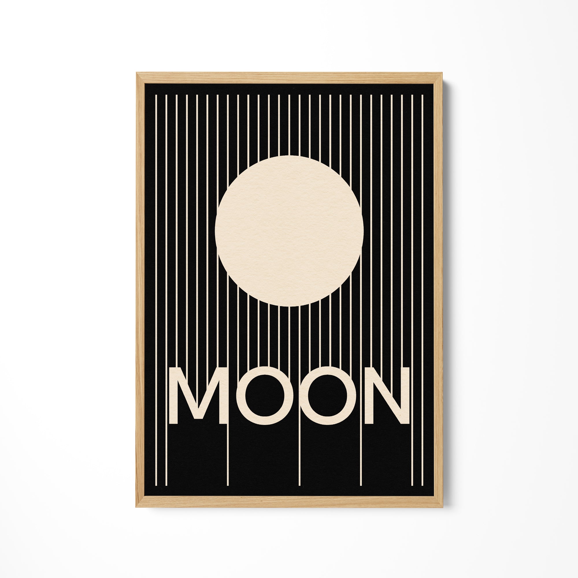 a black and white picture with the word moon on it