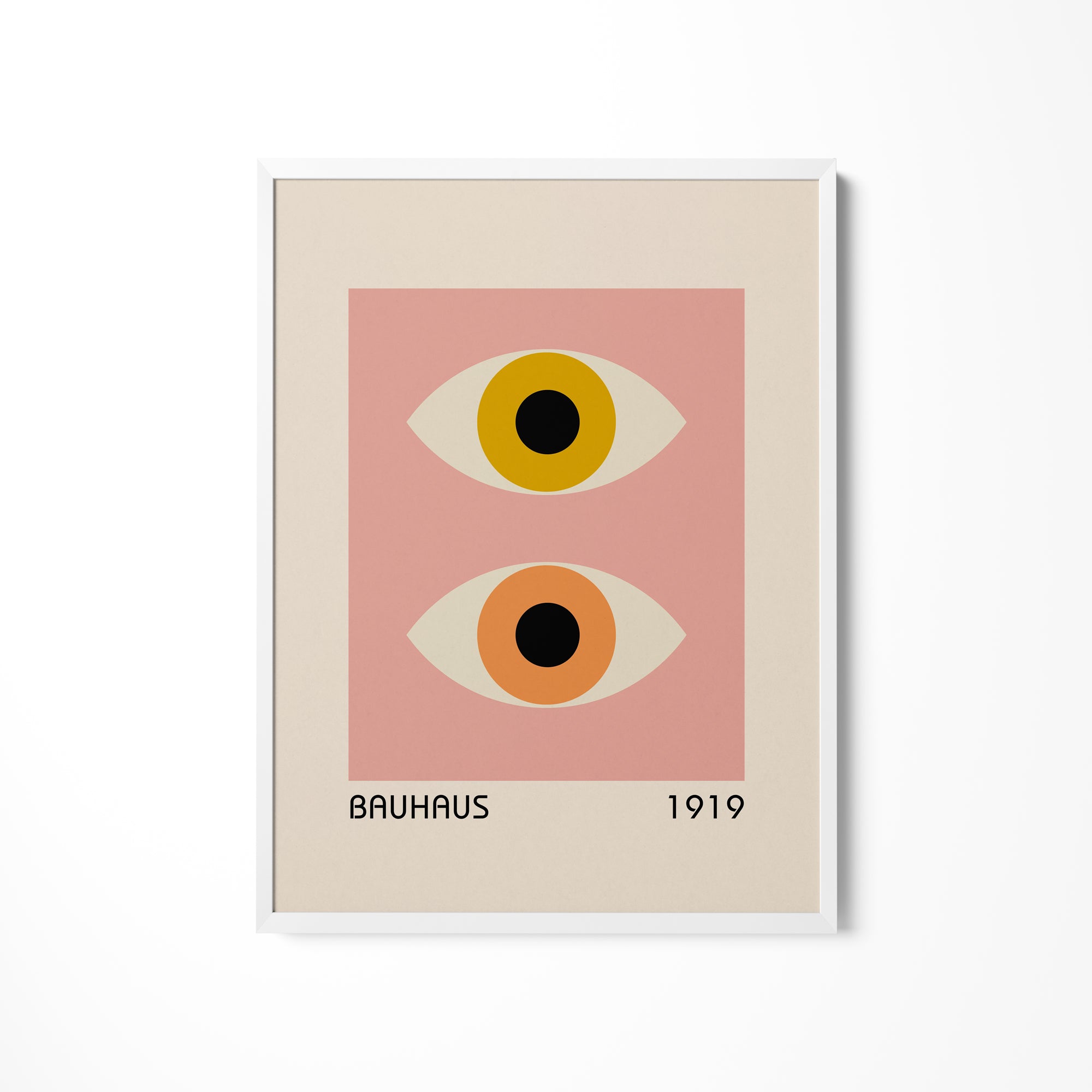 a picture of an eye on a wall