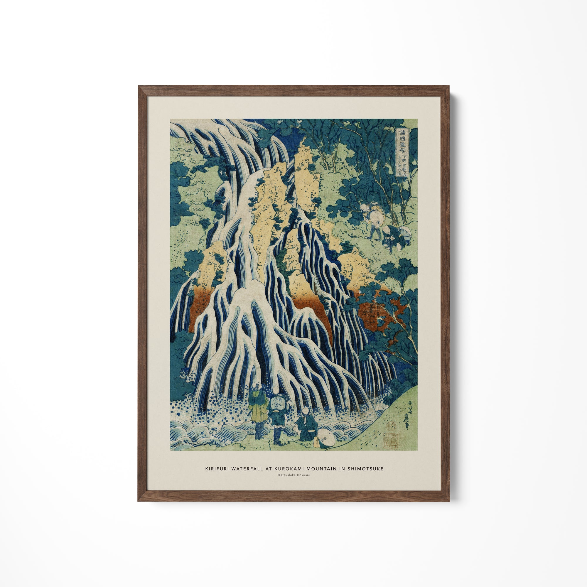 a painting hanging on the wall of a room