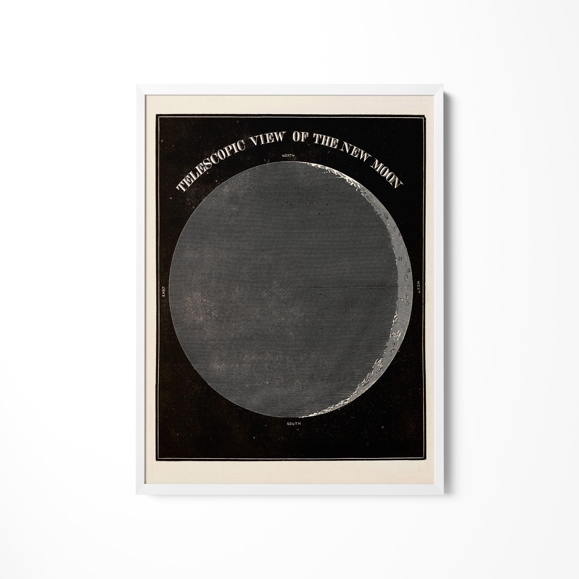 a black and white picture of a half moon