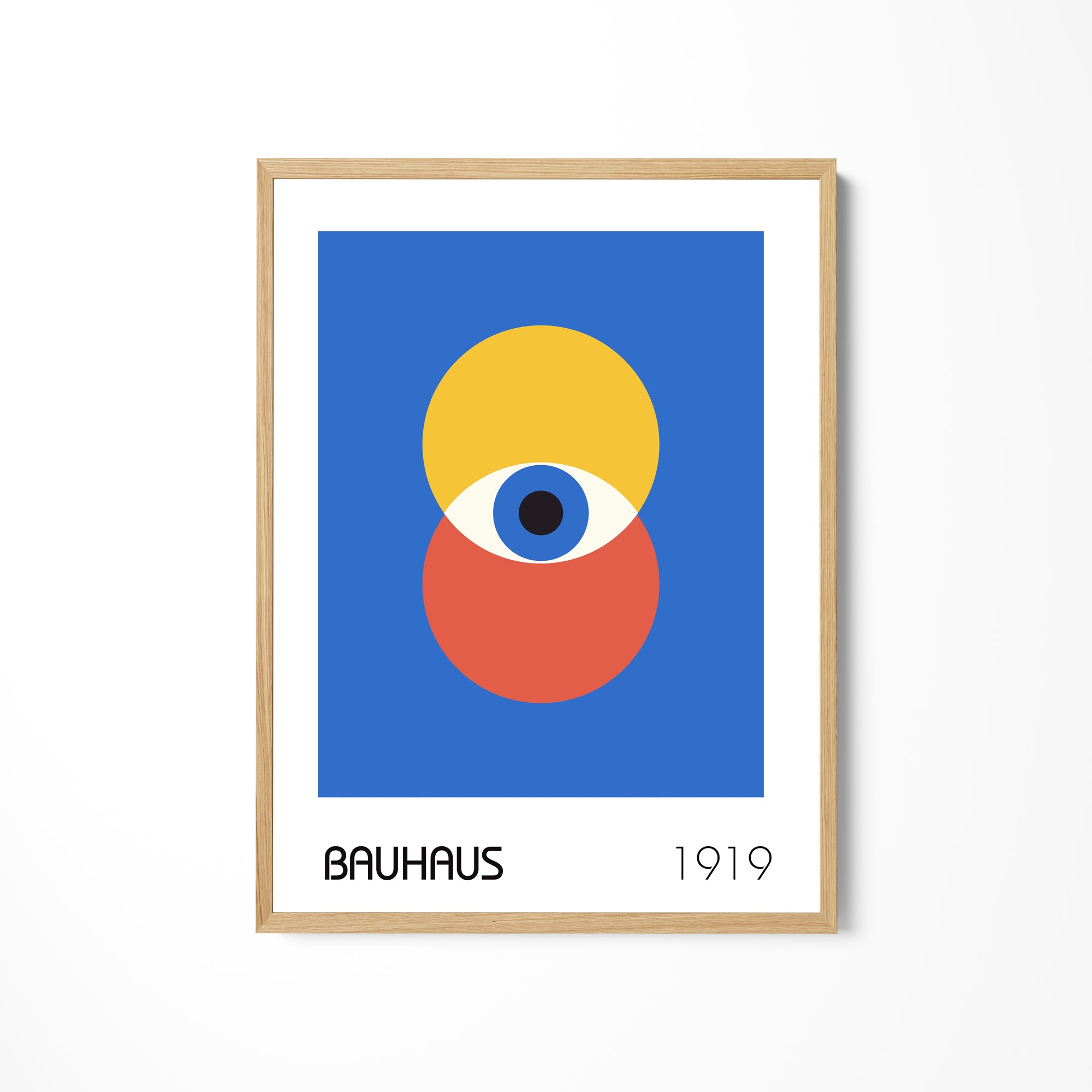 a picture of an eye on a blue background