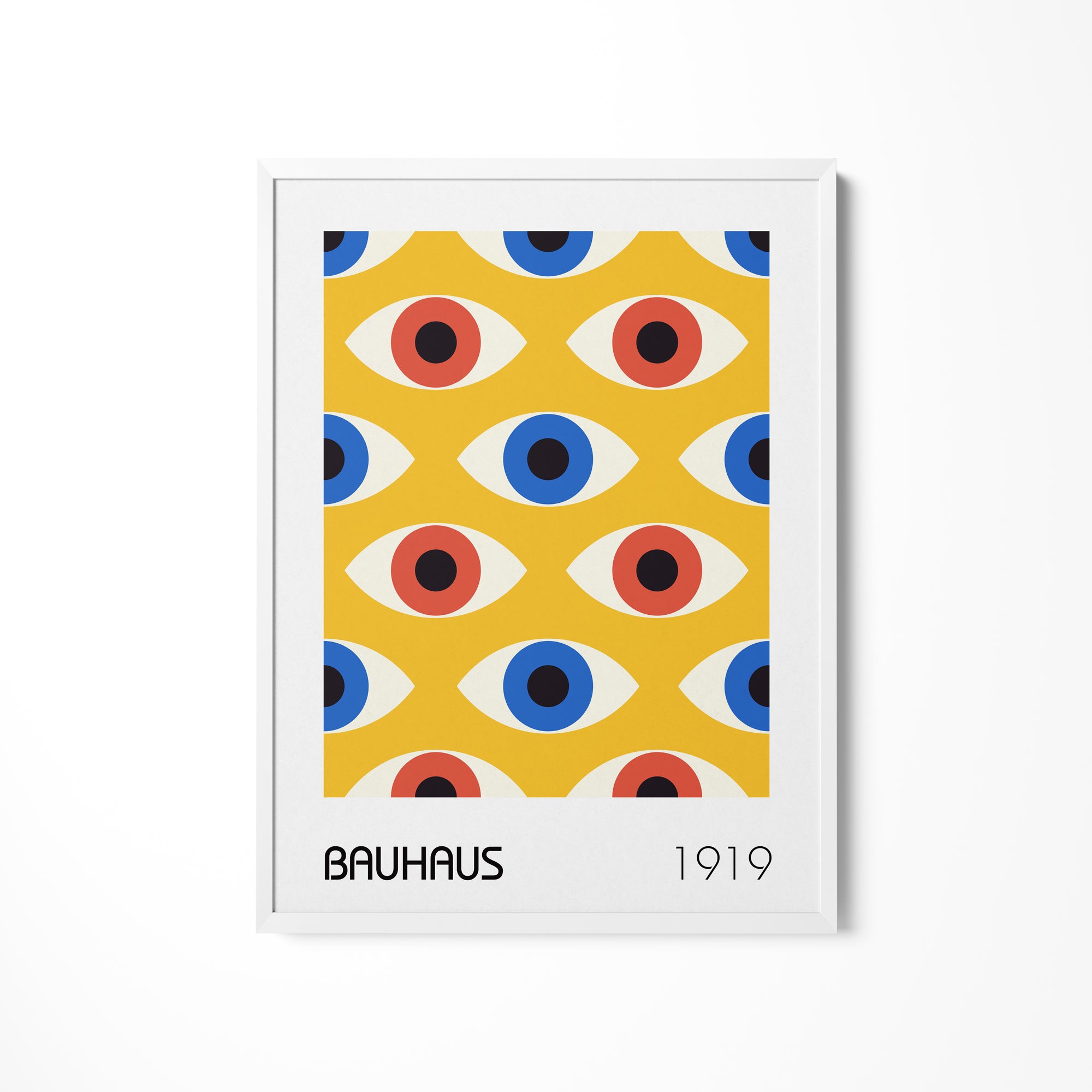 a picture of an eye pattern on a wall