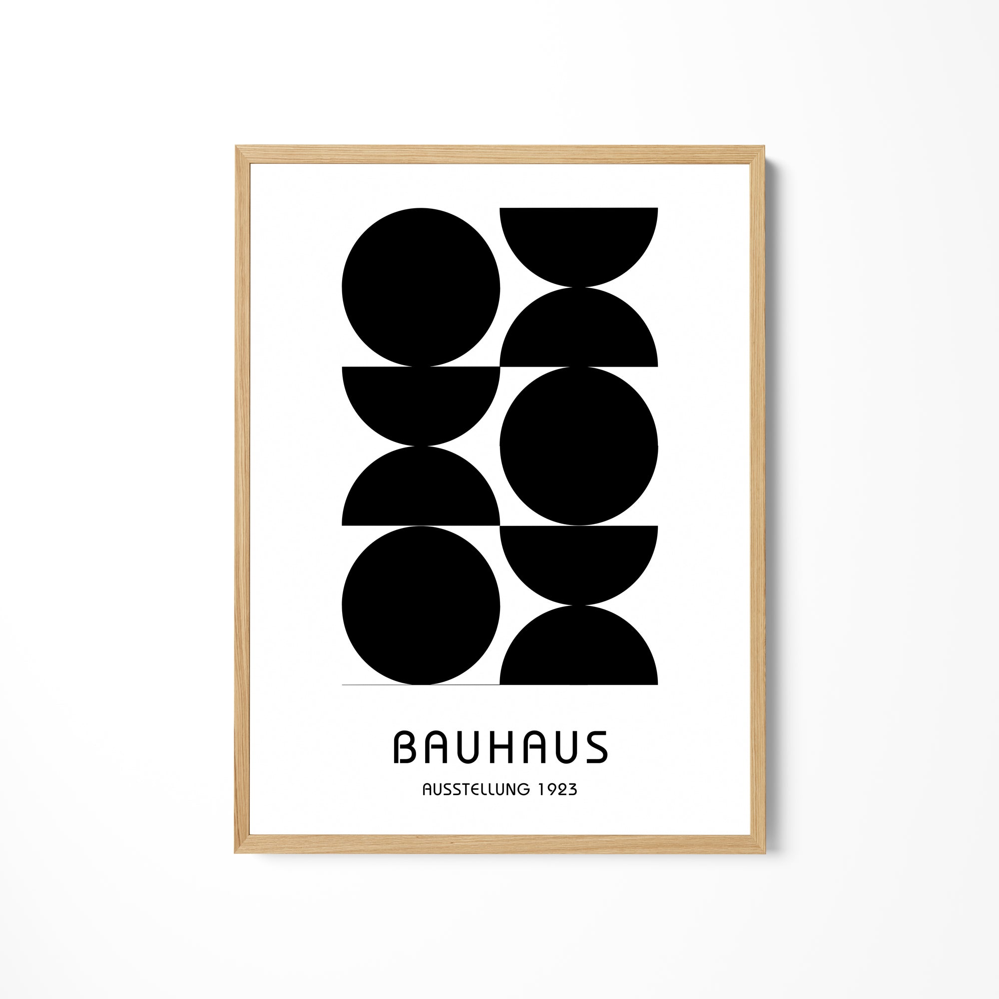 a black and white poster hanging on a wall