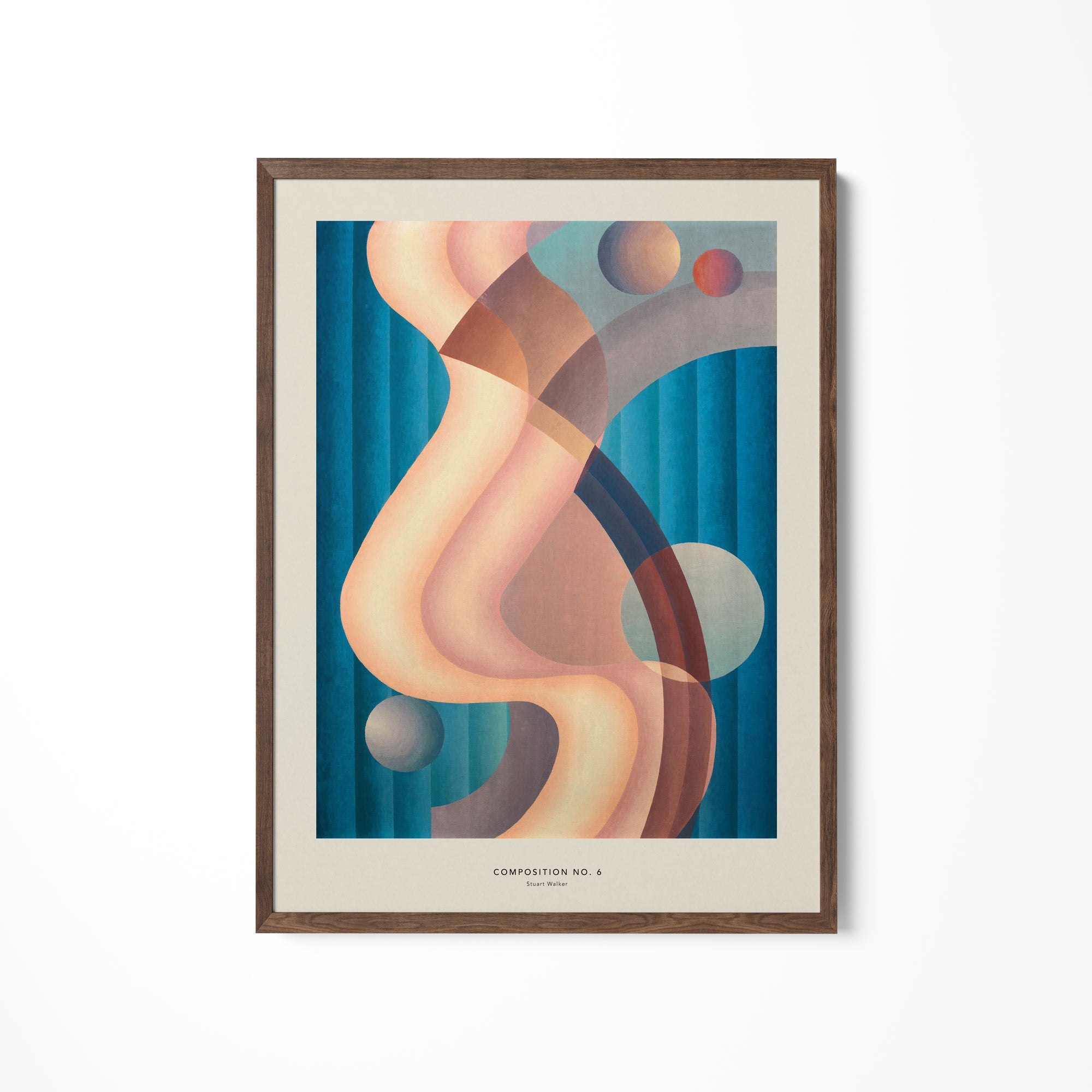 a painting hanging on the wall of a room