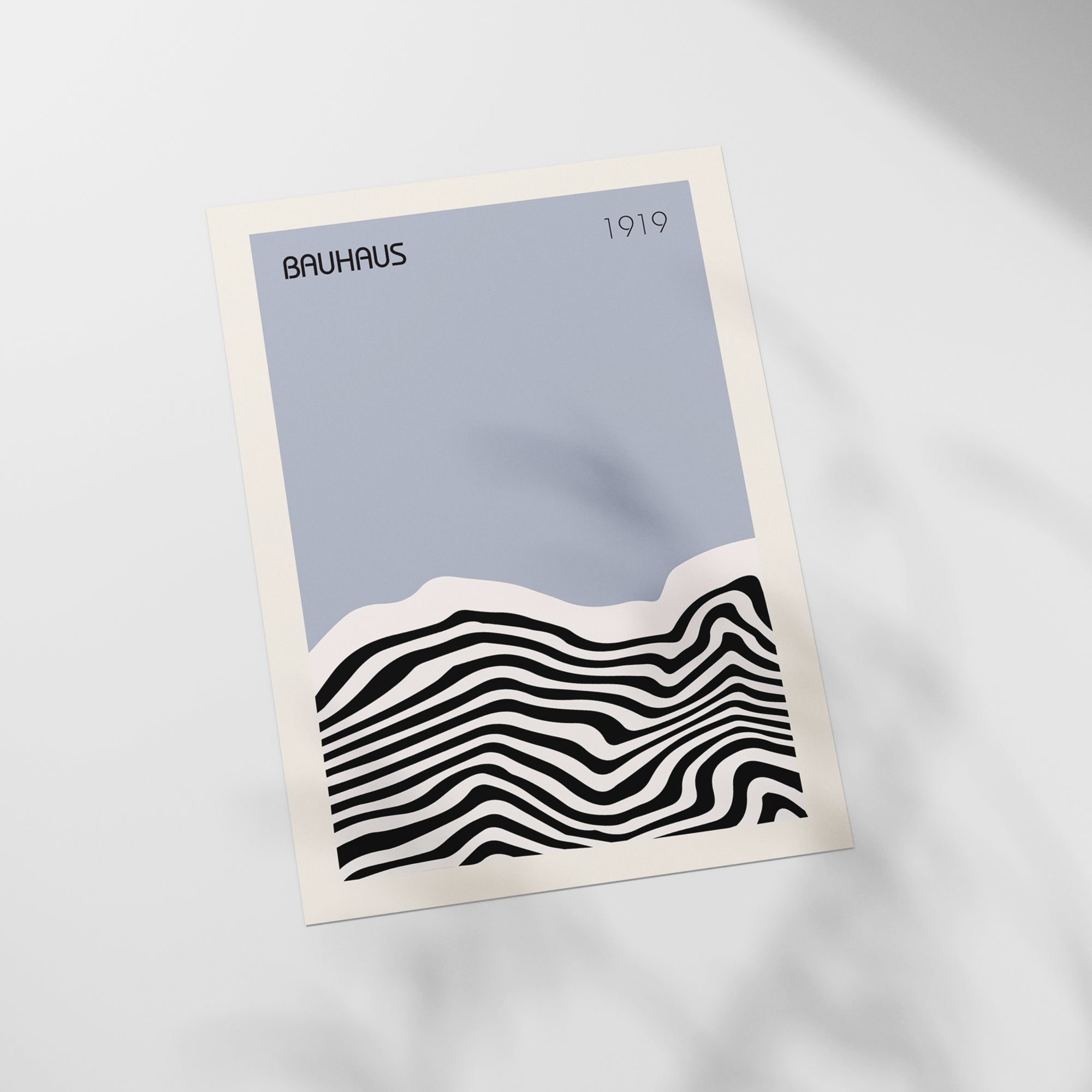 a picture of a black and white wave on a sheet of paper