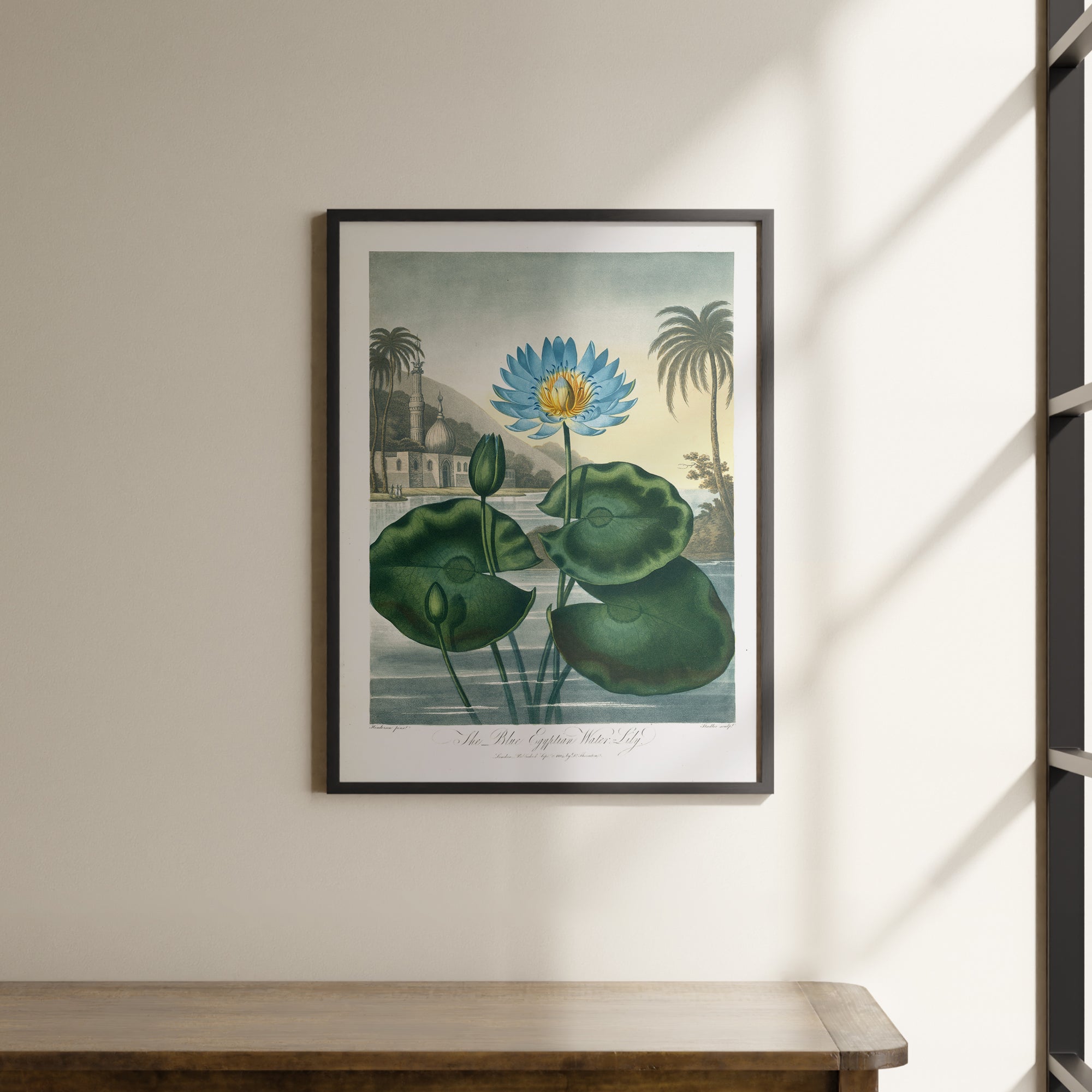 a painting hanging on the wall of a room
