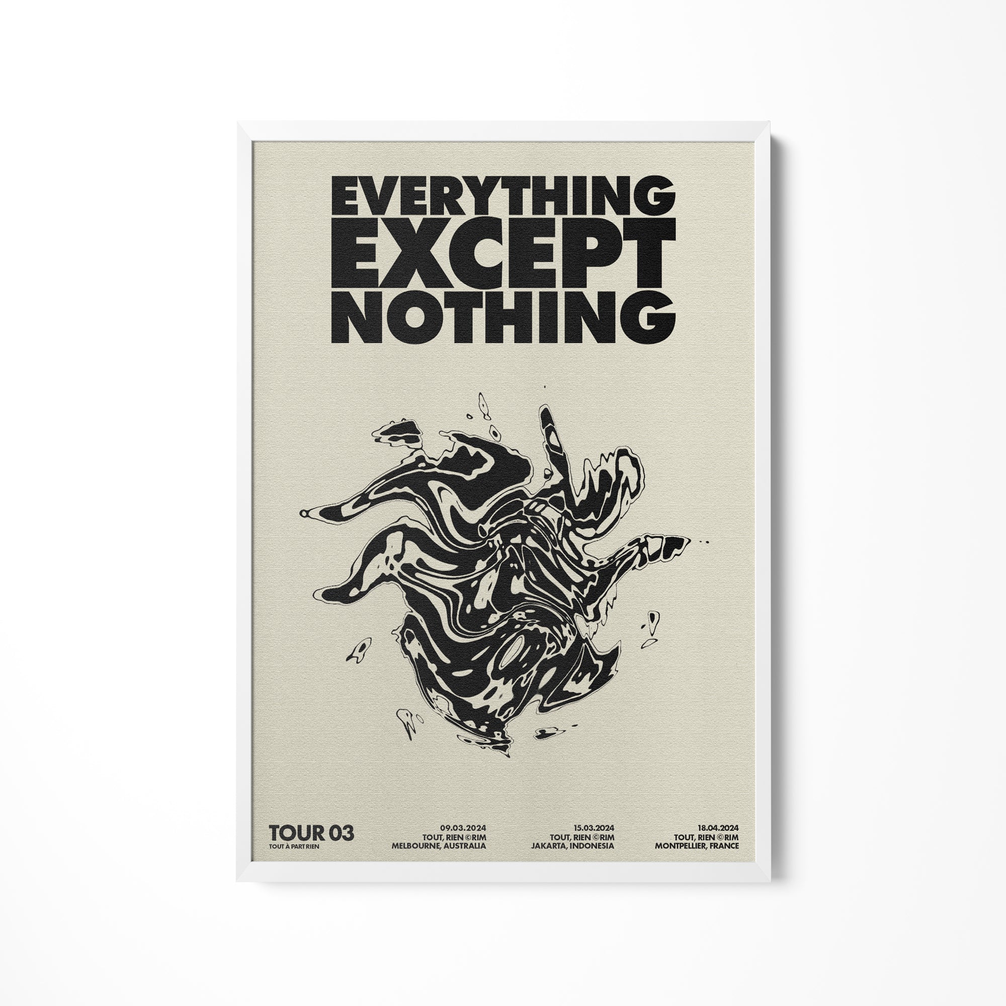 a poster on a wall that says everything except nothing