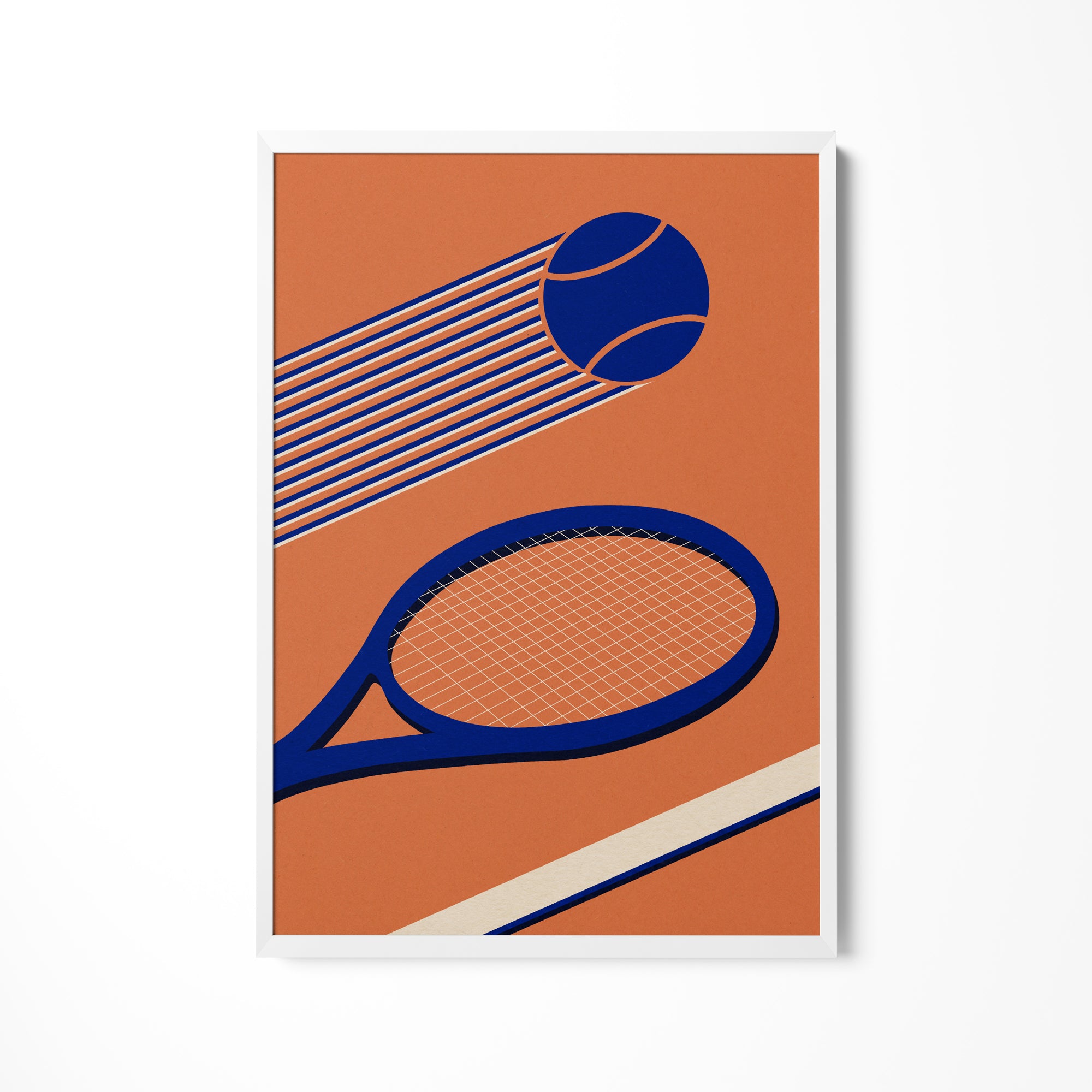 a picture of a tennis racket and ball