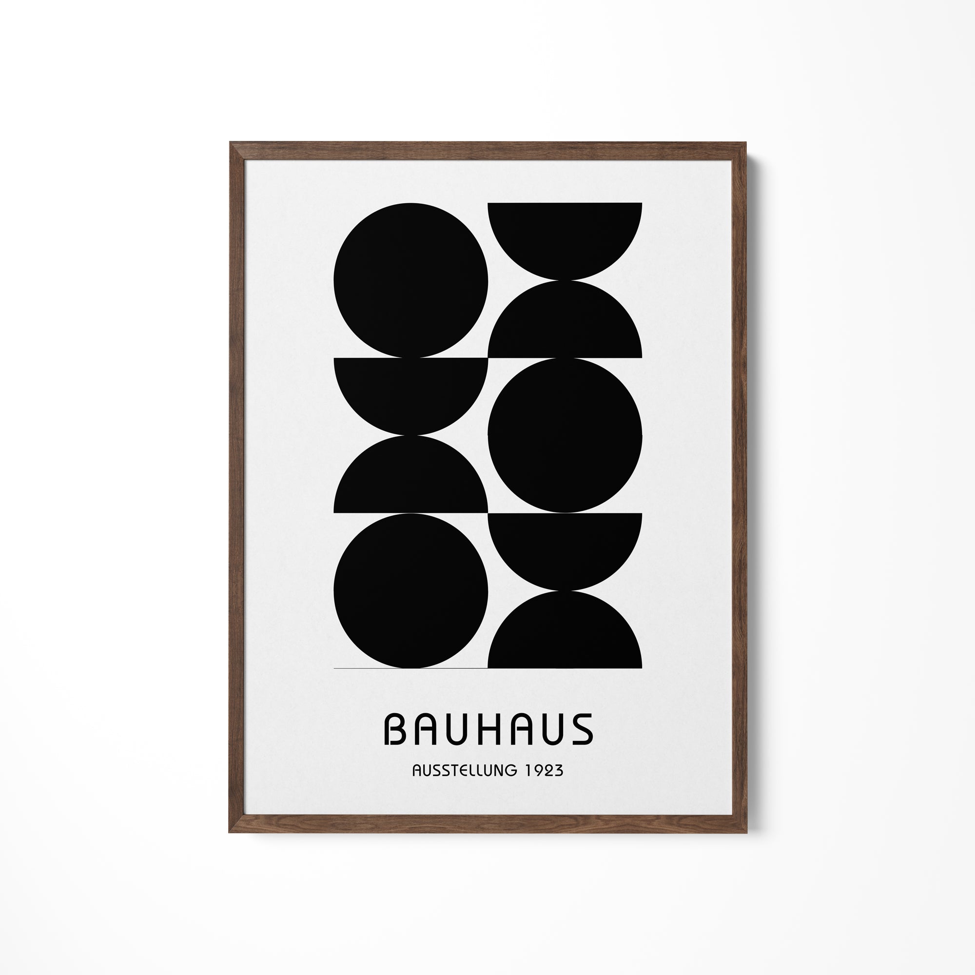 a black and white poster hanging on a wall