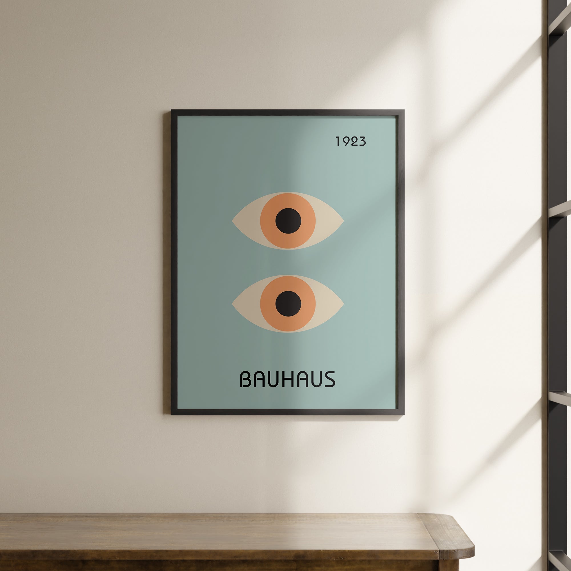 a picture hanging on the wall of a room