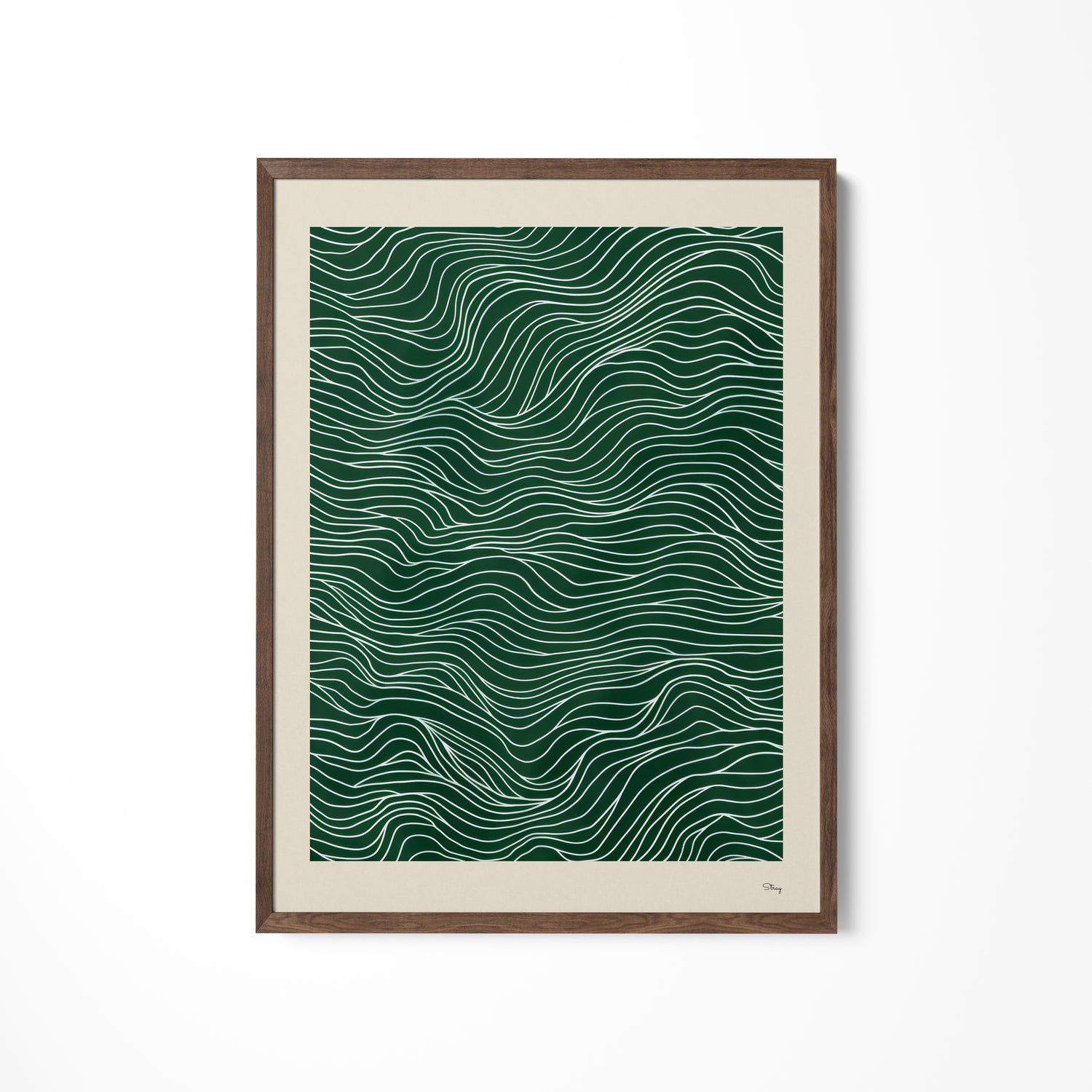 Currents Green Art Print
