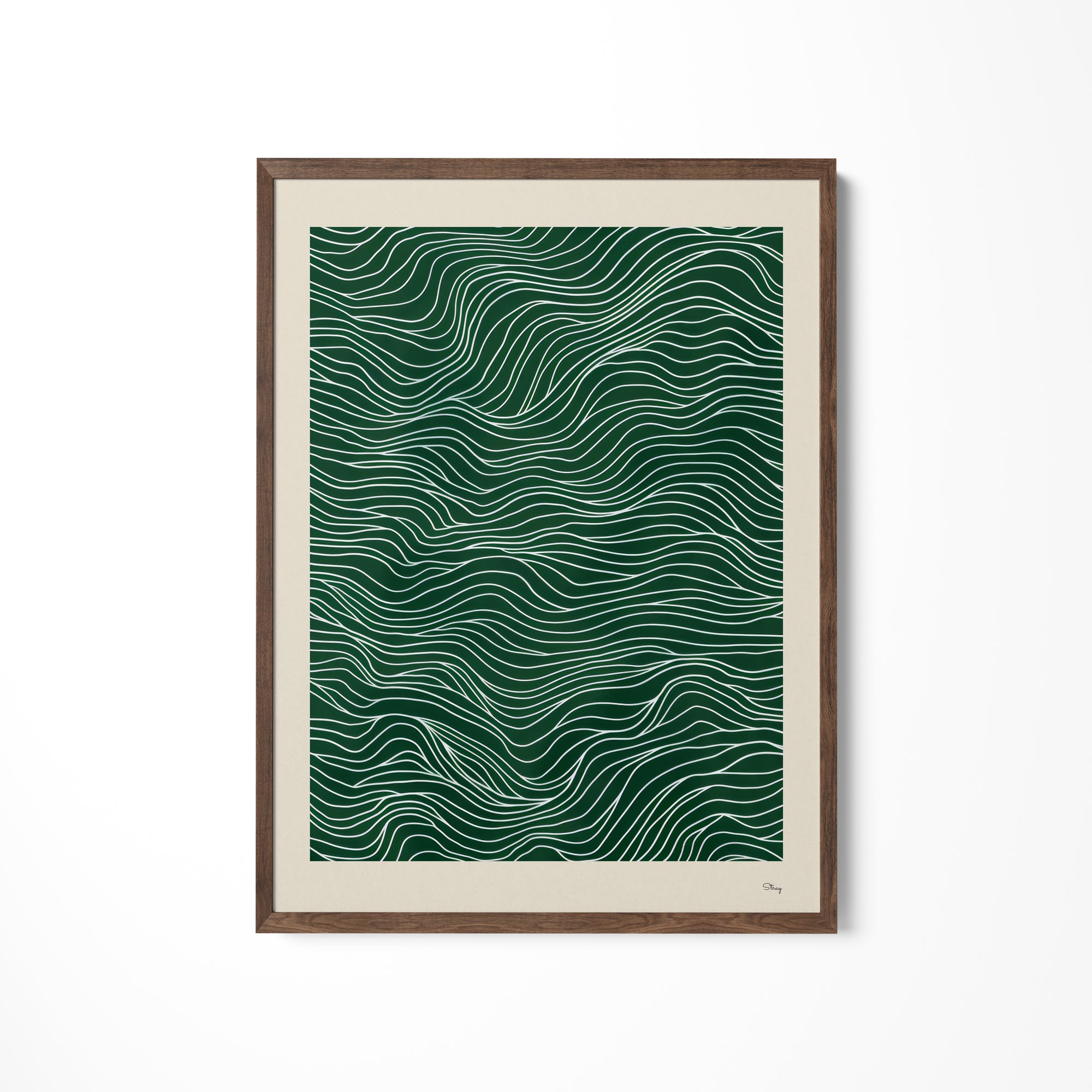 Courants Vert Impression artistique