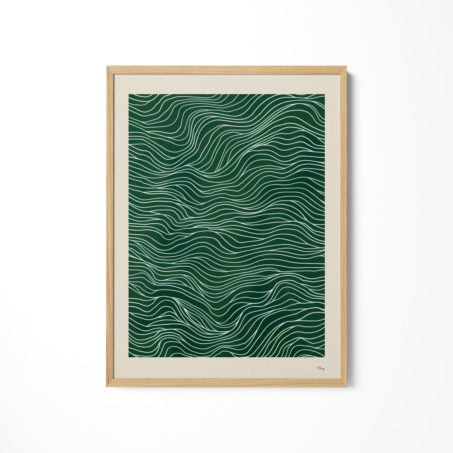 Currents Green Art Print
