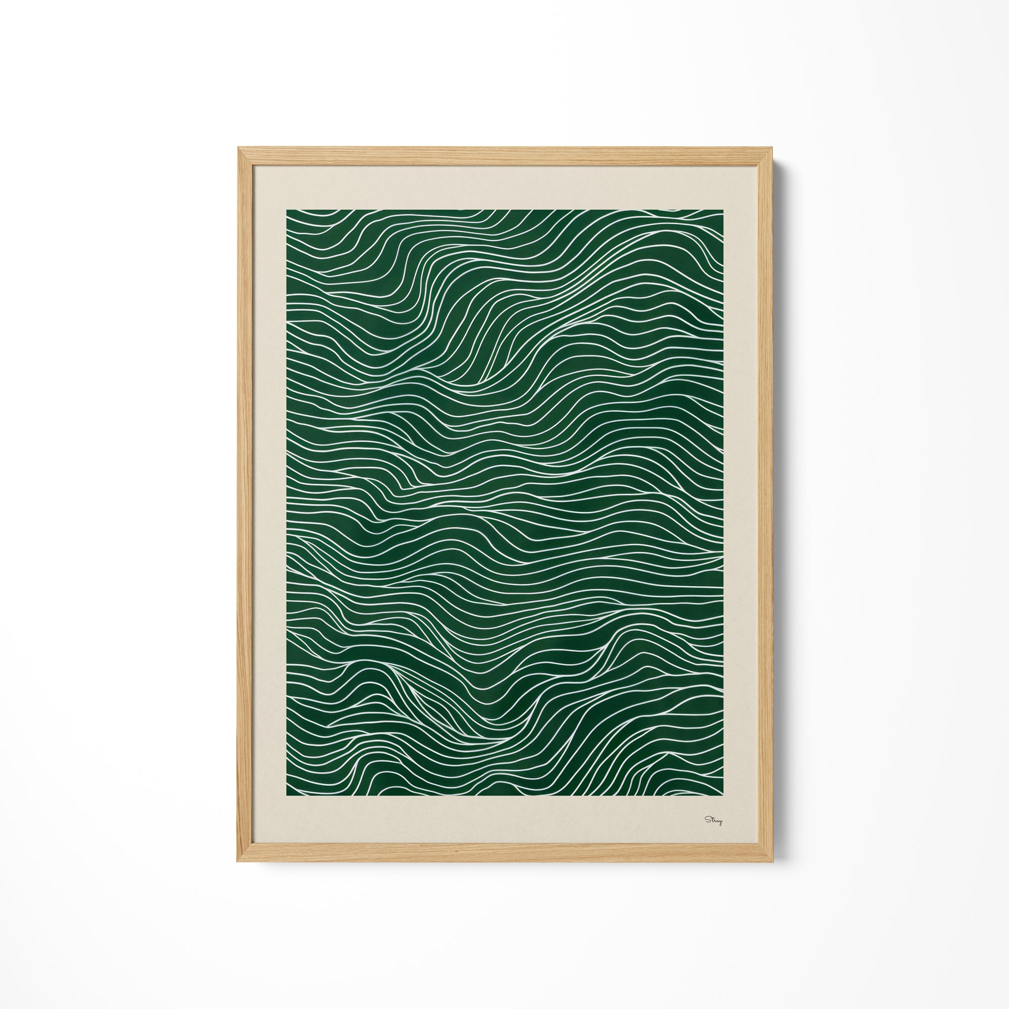 Courants Vert Impression artistique