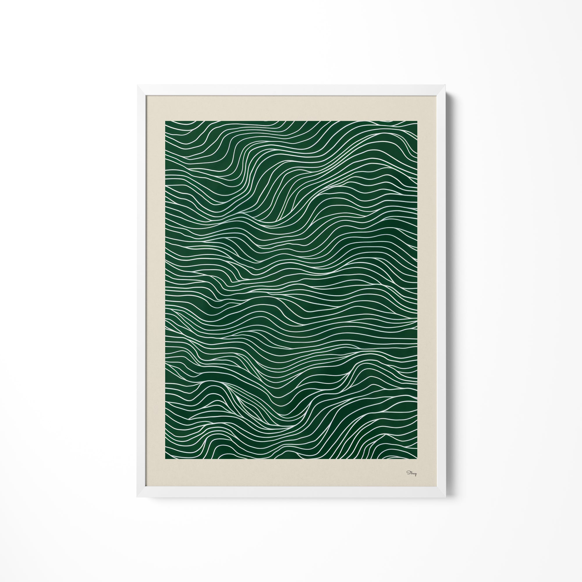 Courants Vert Impression artistique