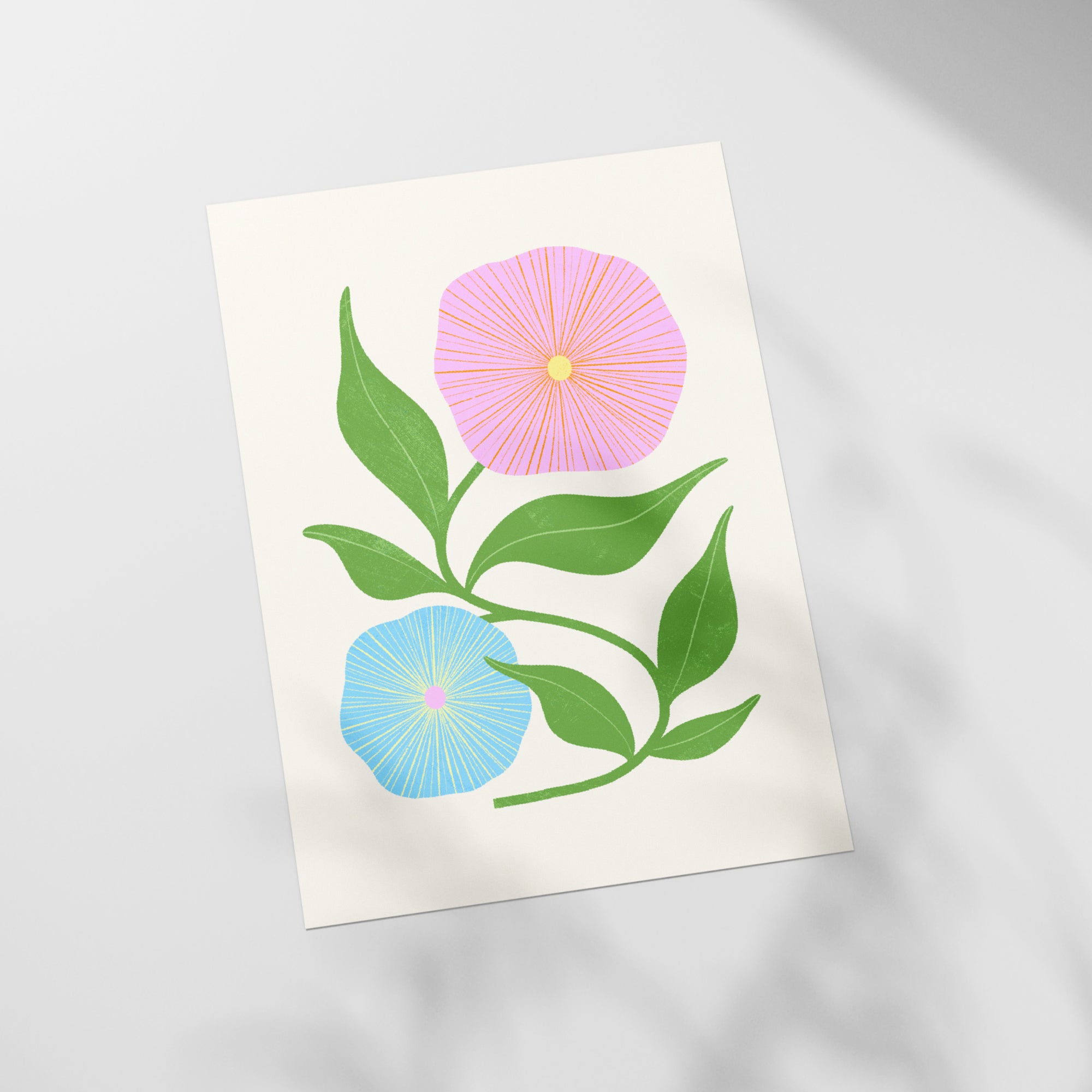 a picture of a flower on a piece of paper