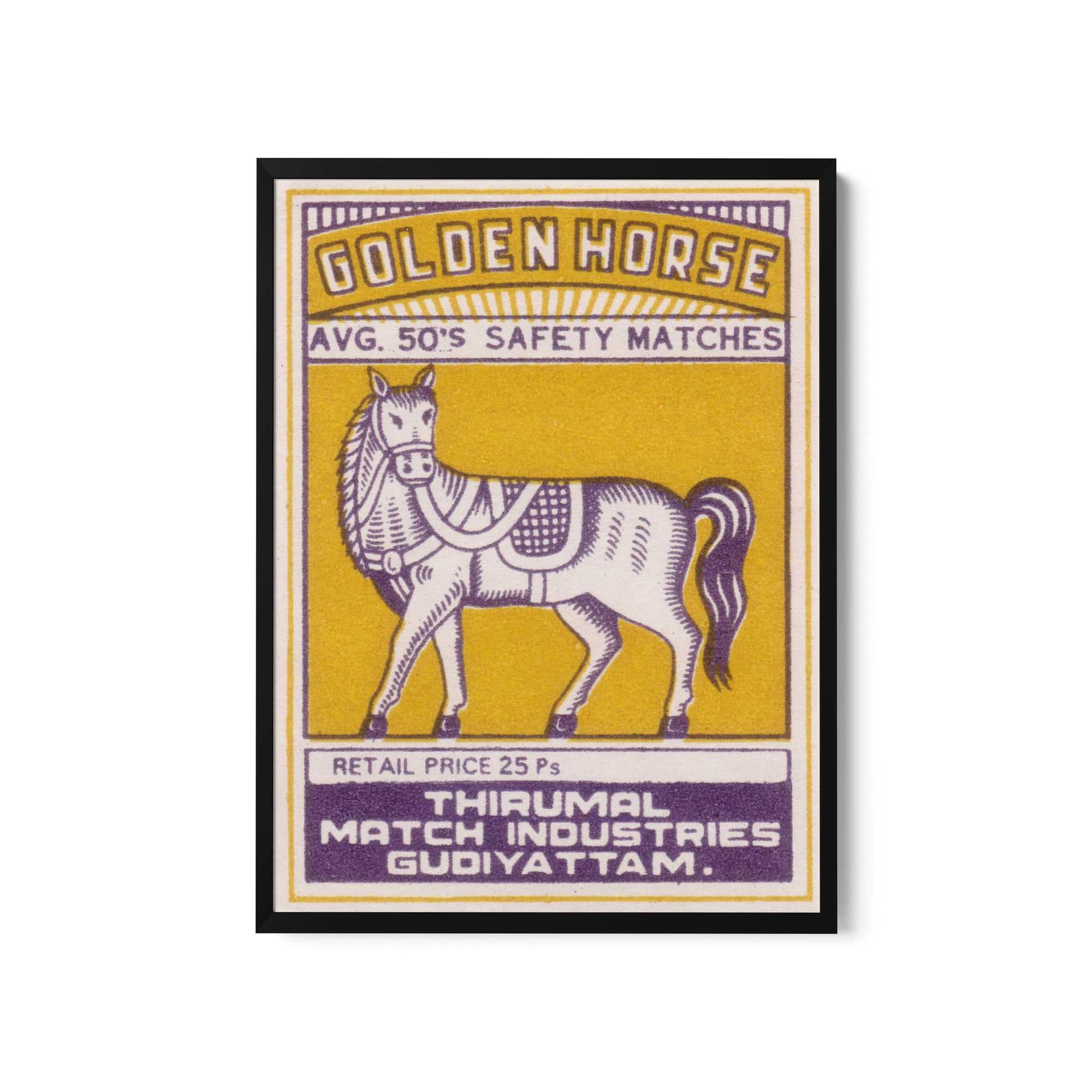 a match card with a horse on it