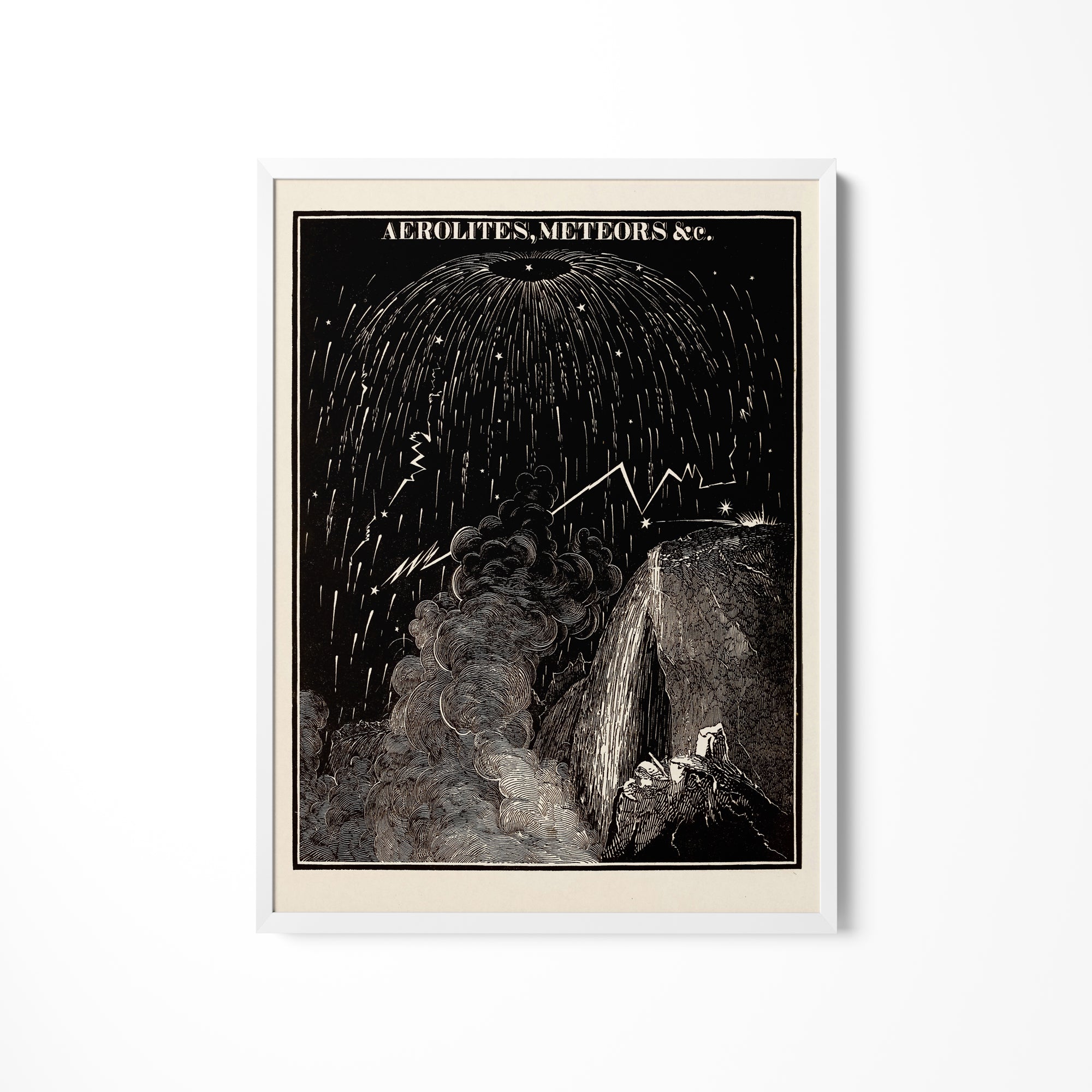 a black and white picture of a waterfall