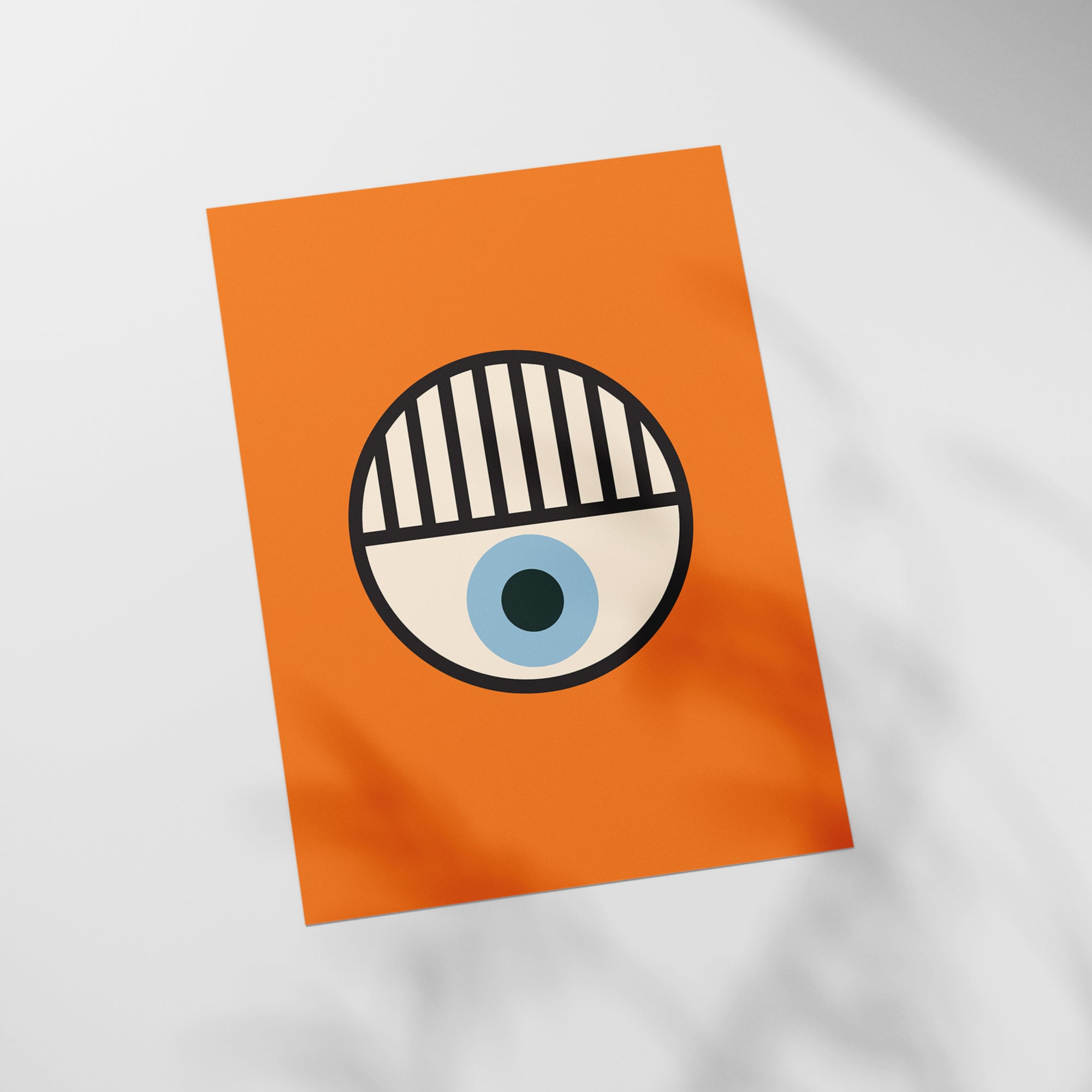 a picture of an eye on a piece of paper