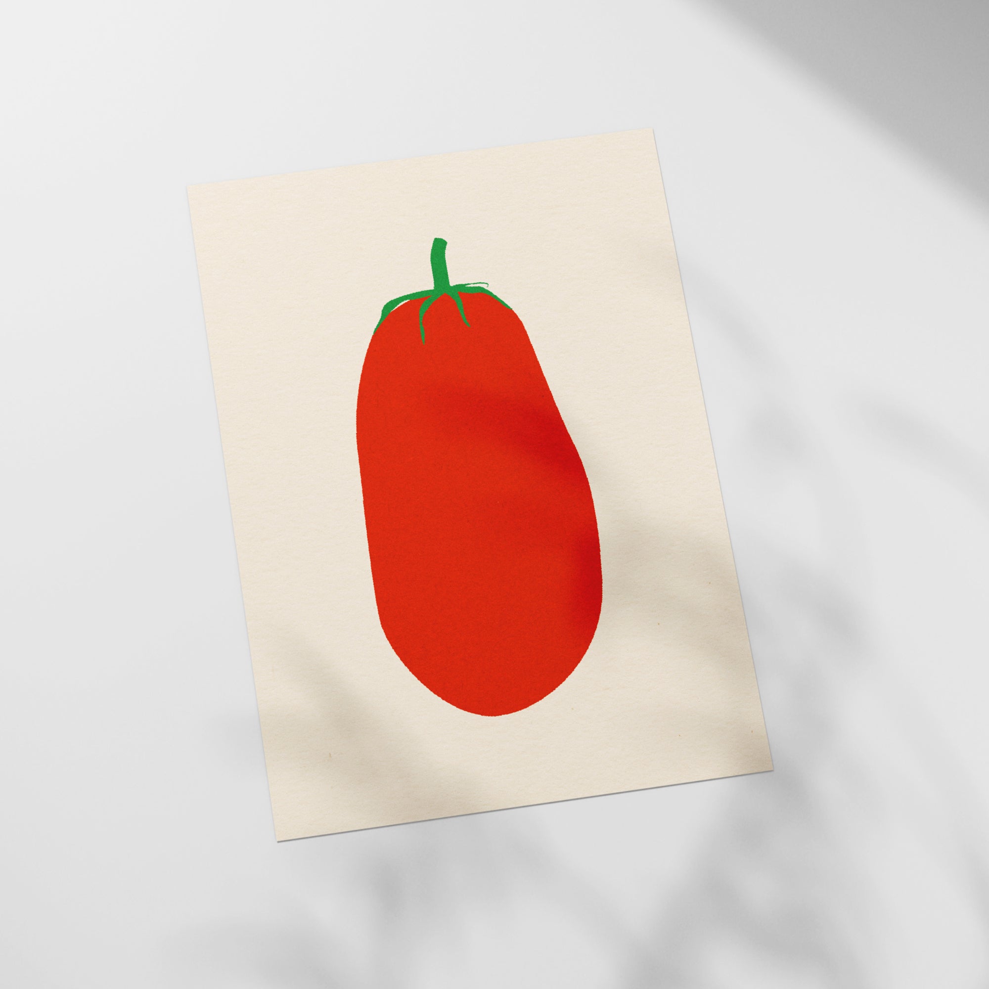 a piece of paper with a picture of a red pepper on it