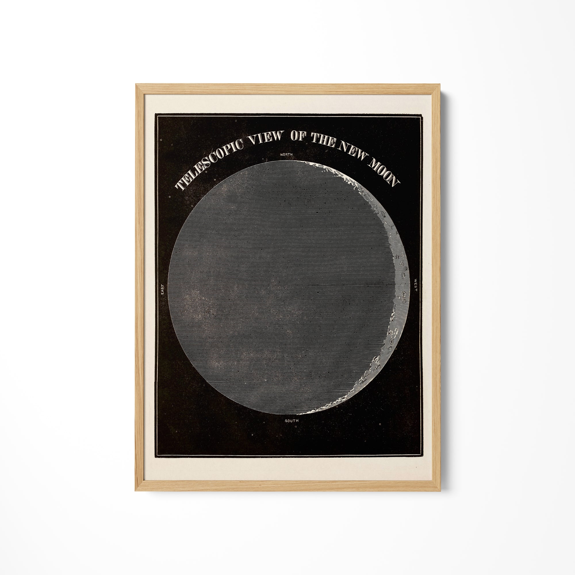 a black and white picture of a half moon