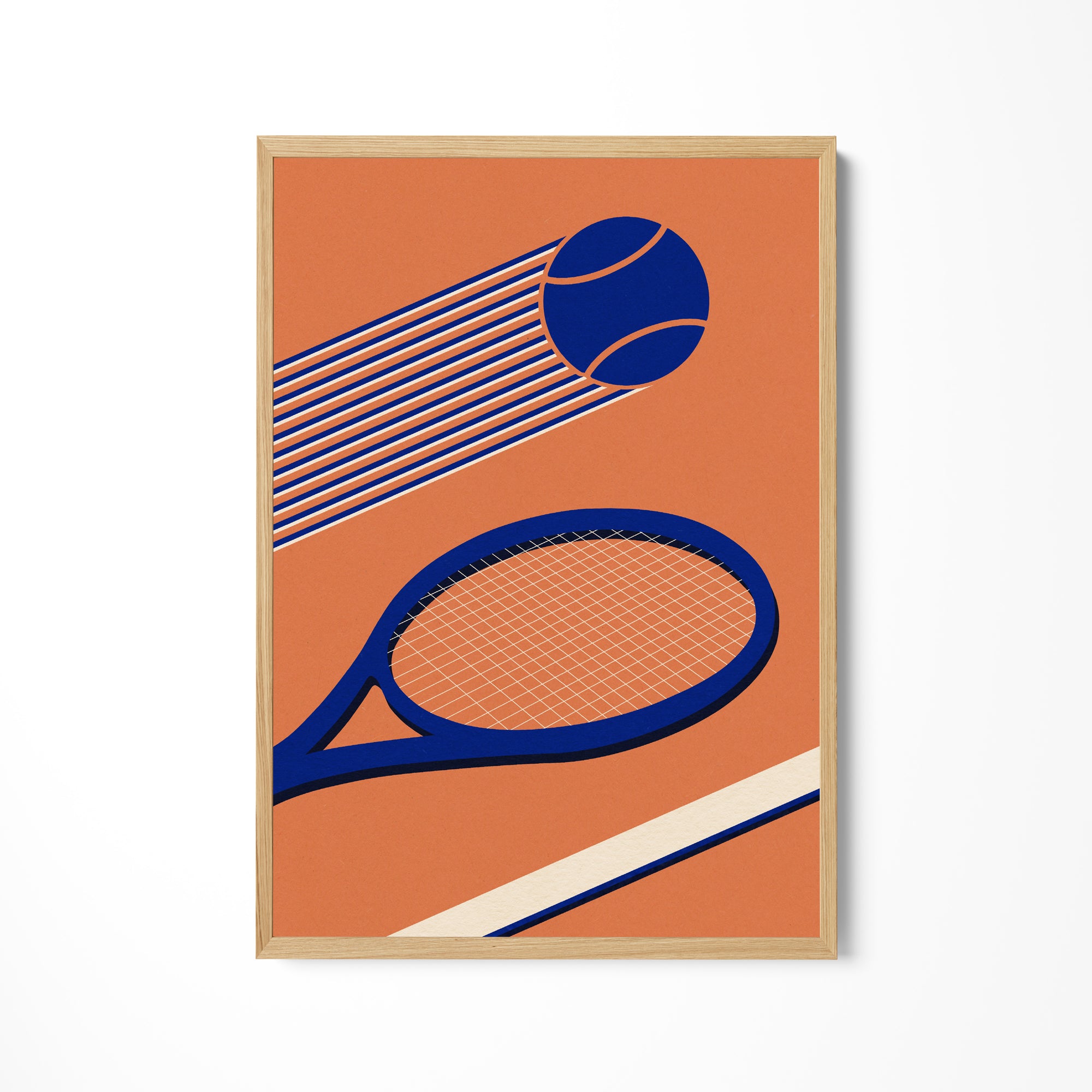 a picture of a tennis racket and ball