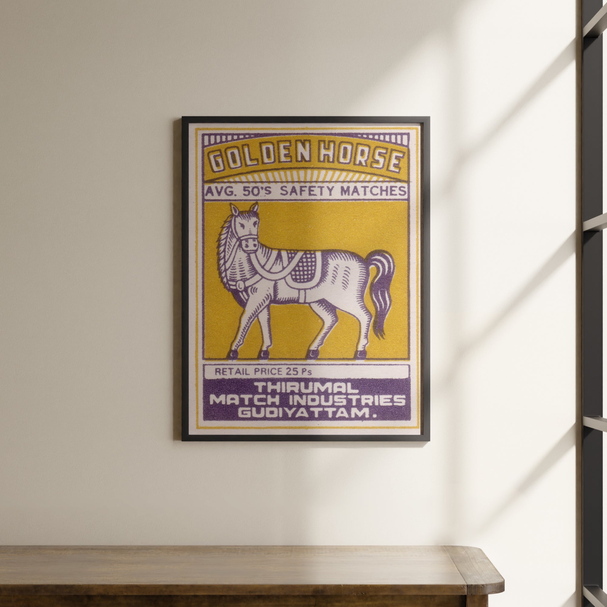 a picture of a poster on the wall of a room