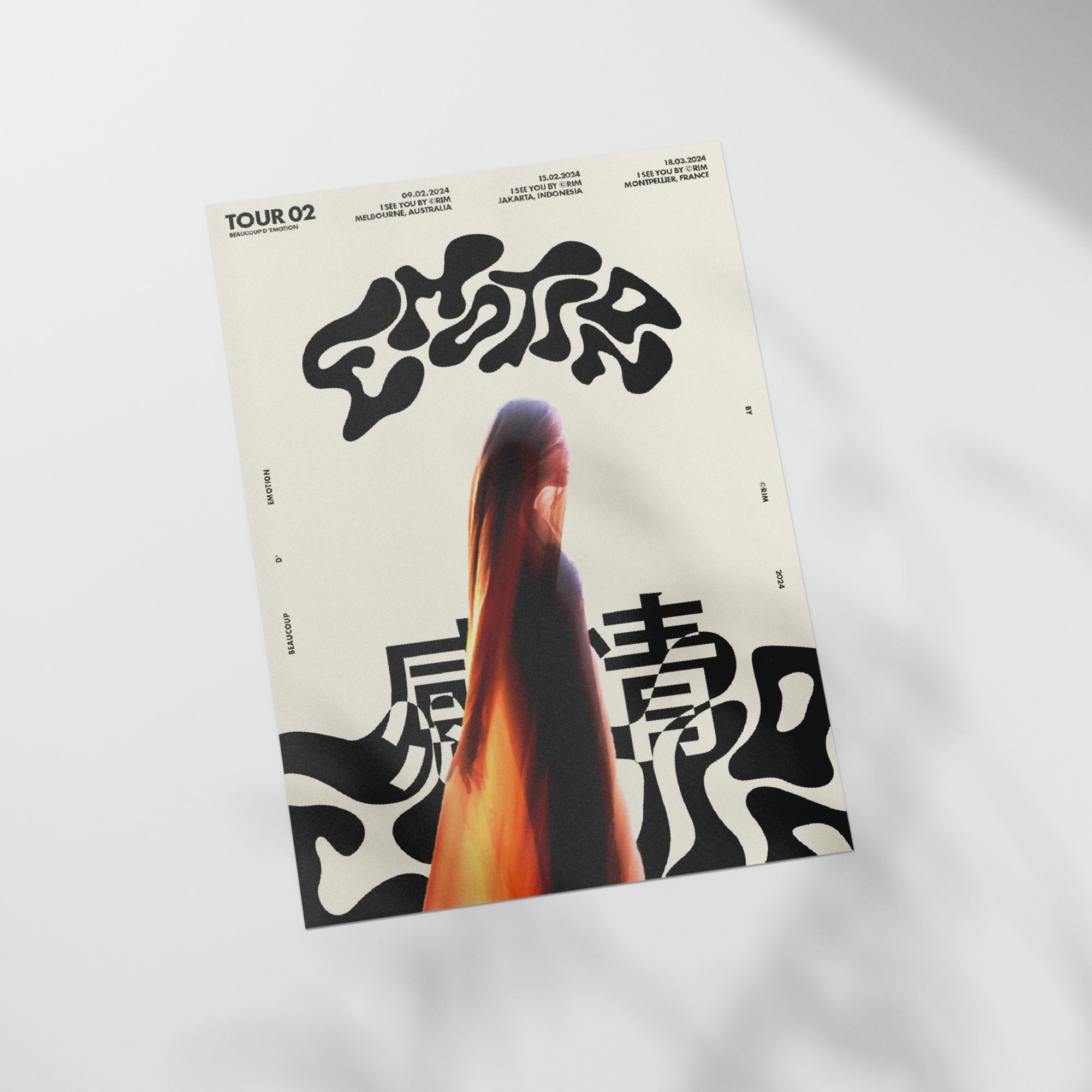 a poster of a woman with long hair