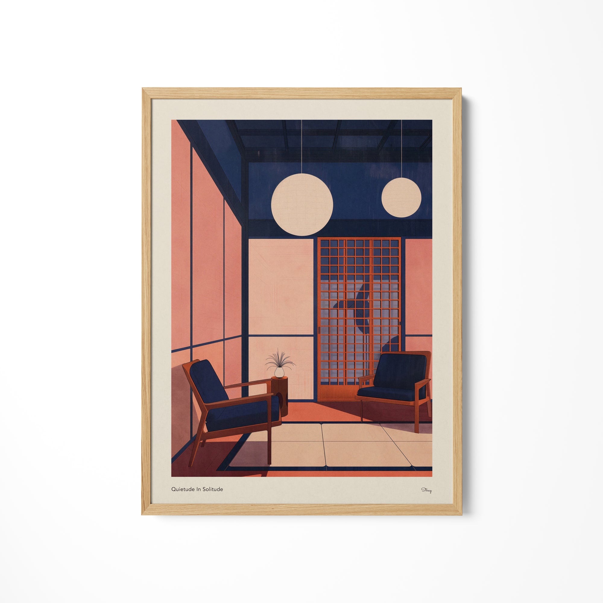 a picture of a room with two chairs