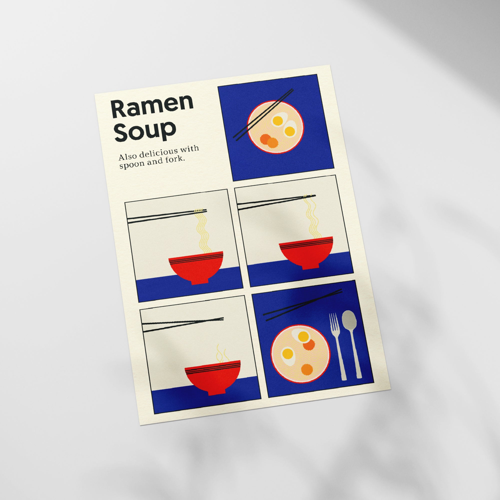 a book about ramen soup on a table