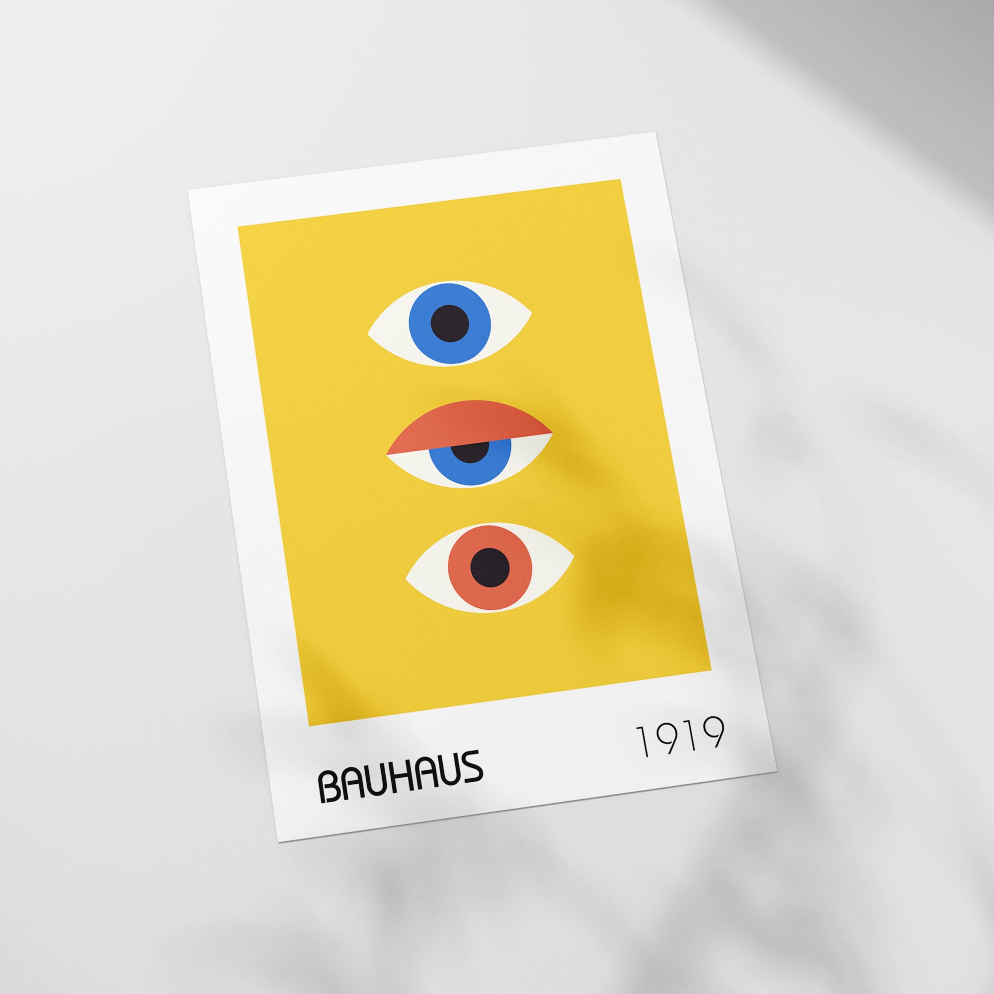 a paper with a picture of two eyes on it