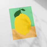 a piece of paper with a picture of a lemon on it