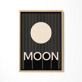 a black and white picture with the word moon on it