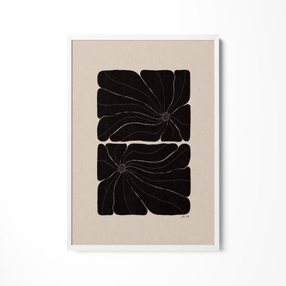 a black and white drawing of a flower