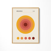 a picture of a poster with a circular design