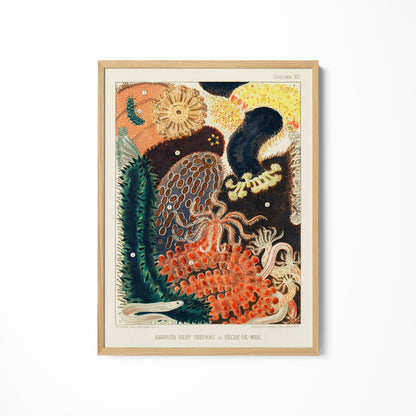 a painting on a wall with a white background