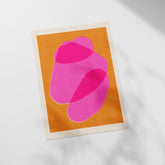 a piece of paper with a picture of a pink object on it