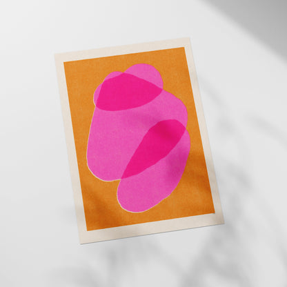 a piece of paper with a picture of a pink object on it