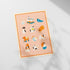 a card with a bunch of animals on it