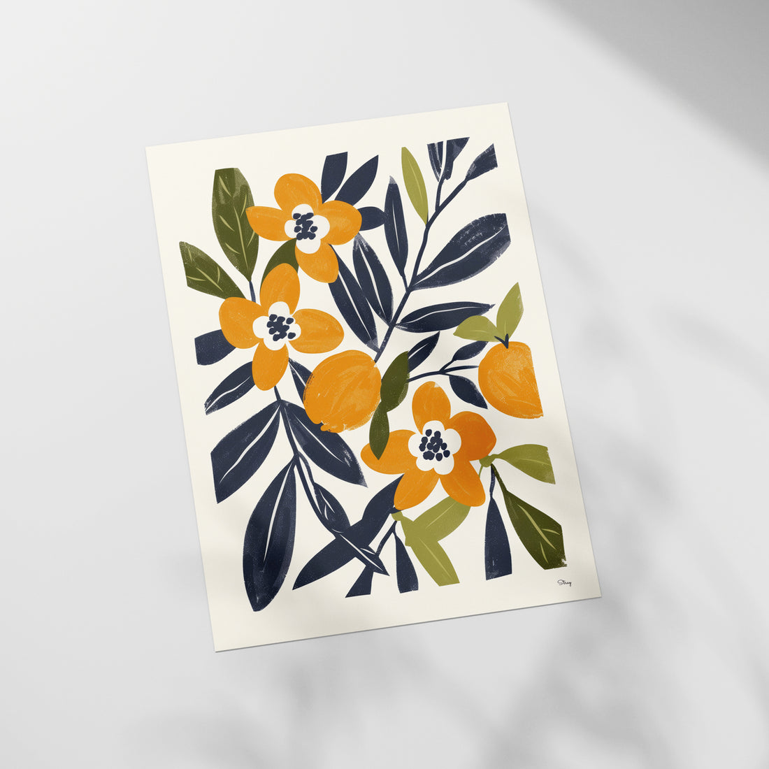 a picture of an orange flower on a white background