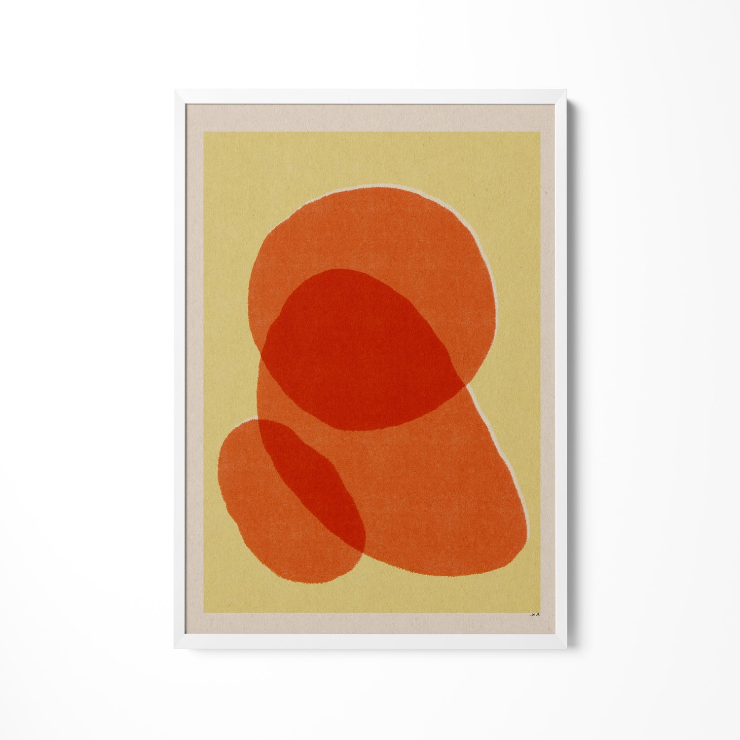 a picture of a red and yellow abstract painting