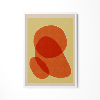 a picture of a red and yellow abstract painting