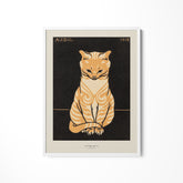 a picture of a cat sitting on a table