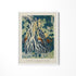 a painting on a wall with a tree in the background